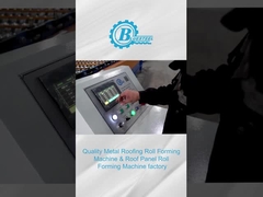 Petit pain en acier ondulé hydraulique formant la machine avec le système de coupe