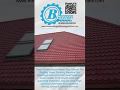 Machine de formage de tuiles en acier metcoppo avec lame de coupe Cr12 15-20m/min Vitesse