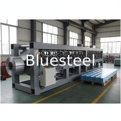 380V/50HZ/3Phase Roof Panel Roll Forming Machine avec une découpeuse Cr12Mov et une vitesse de formage de 10 à 25 m/min