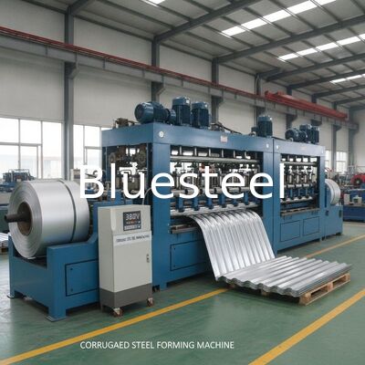 Machine de profilage de tôles ondulées largeur 1000 mm/1250 mm, tension 380 V, commande PLC pour panneaux de toiture métallique